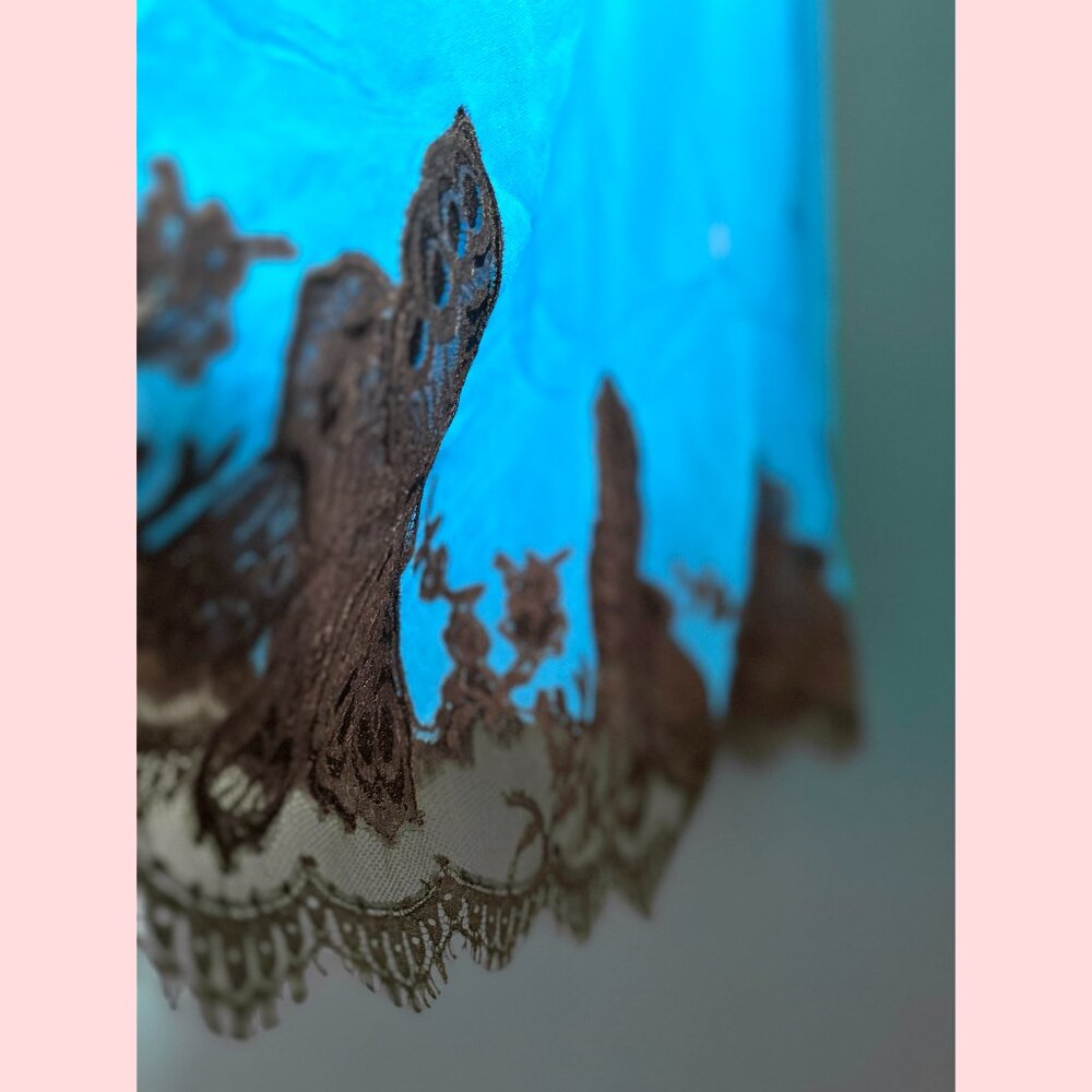 $2545 NWT Current Collection Agent Provocateur Aymee Silk Lace Kimono Robe Dress - Picture 11 of 14